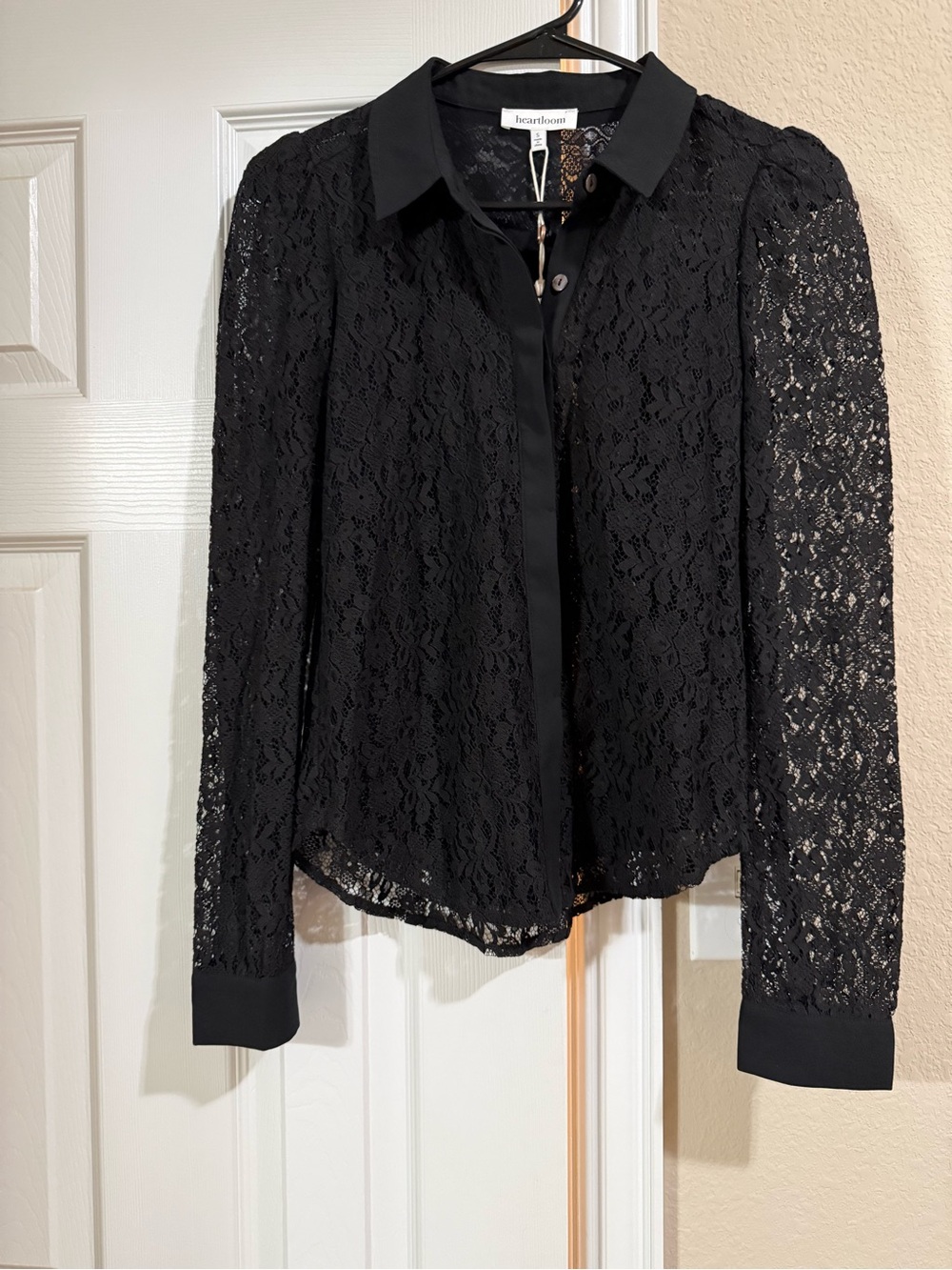 Heartloom Black Lace Button-Up